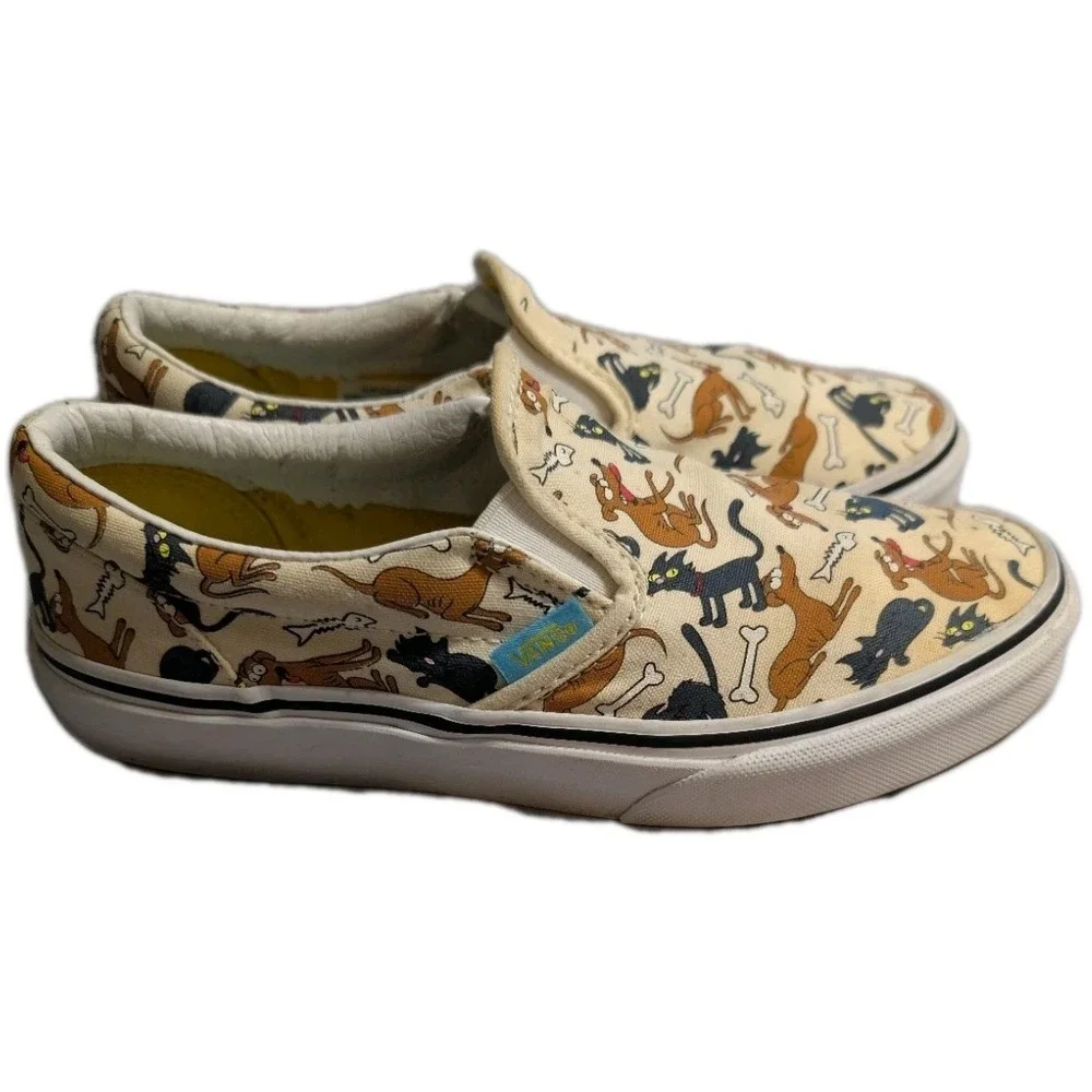 Vans The Simpsons Kids Shoes Slip On Family Pets Kids SZ 4.5